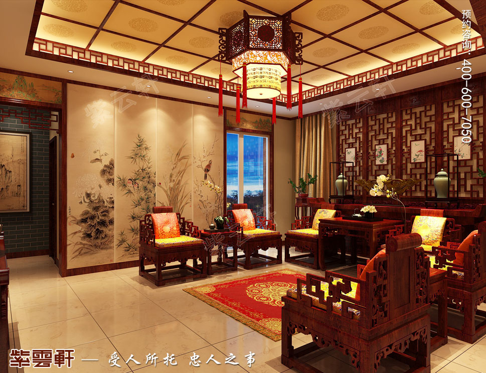 復(fù)古中式別墅<a href=http://disposabletattoopen.com/menting/ target=_blank class=infotextkey>門廳裝修效果圖</a>