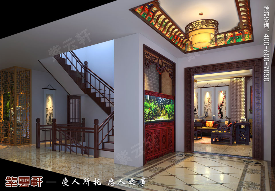 別墅門廳<a href=http://disposabletattoopen.com/xiandaizhongshi/ target=_blank class=infotextkey>現(xiàn)代中式風(fēng)格</a>裝修效果圖