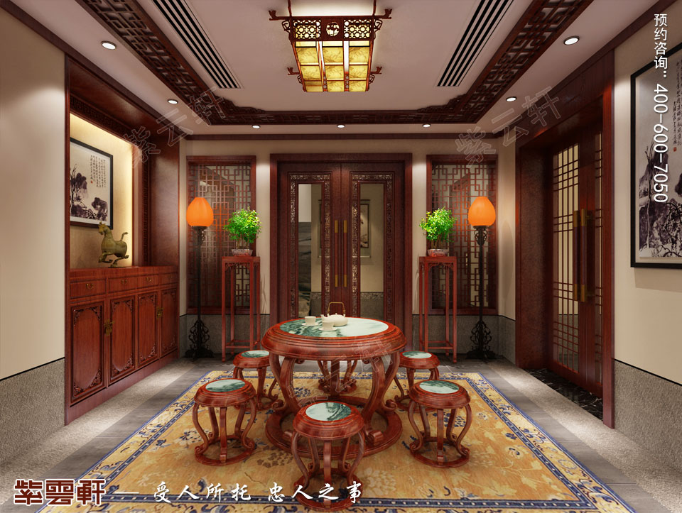 簡約古典中式風(fēng)格別墅<a href=http://disposabletattoopen.com/chashizhs/ target=_blank class=infotextkey>茶室裝修效果圖</a>
