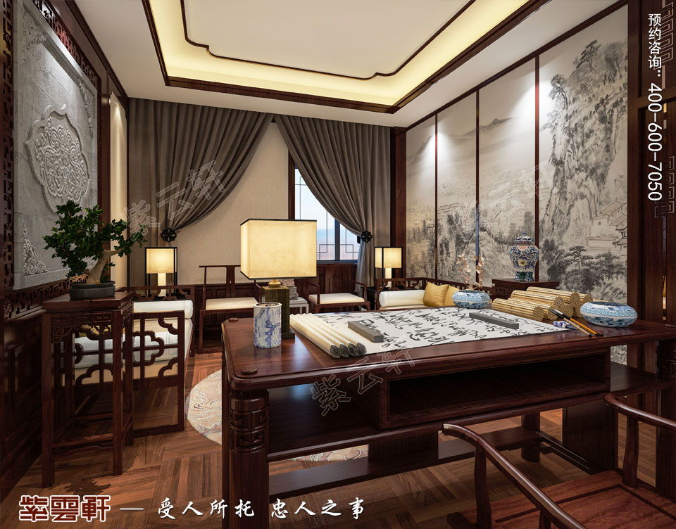 現(xiàn)代中式小書(shū)房圖片.jpg