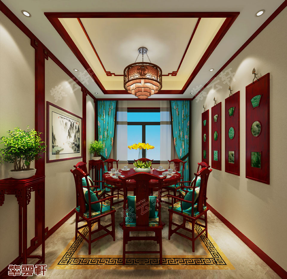 中式<a href=http://disposabletattoopen.com/canting/ target=_blank class=infotextkey>餐廳裝修效果圖</a>