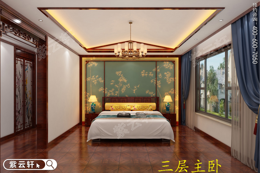 中式風(fēng)格<a href=http://disposabletattoopen.com/woshi/ target=_blank class=infotextkey>臥室裝修效果圖</a>