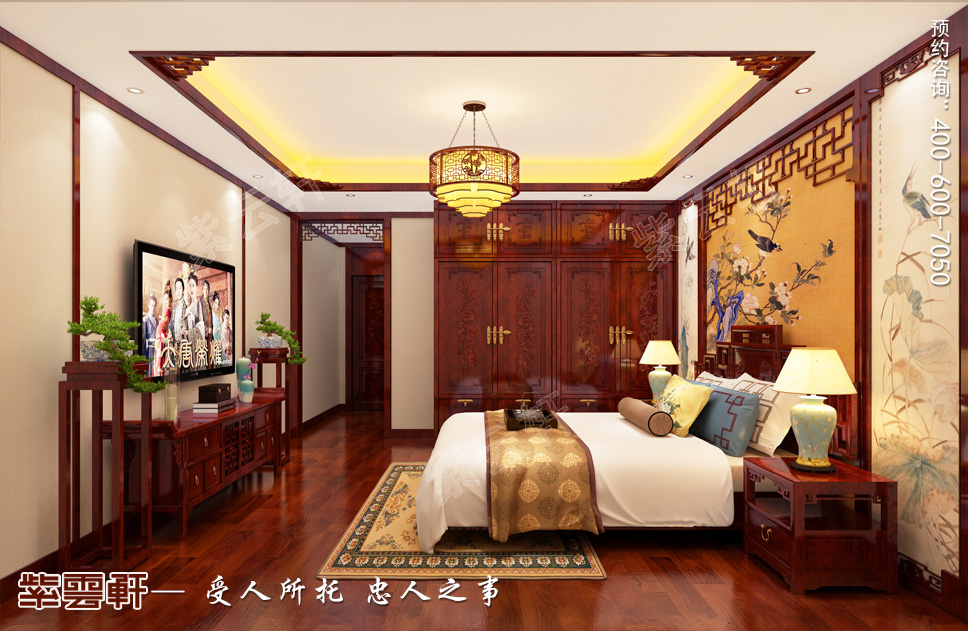 臥室<a href=http://disposabletattoopen.com/ target=_blank class=infotextkey>中式裝修效果圖</a>