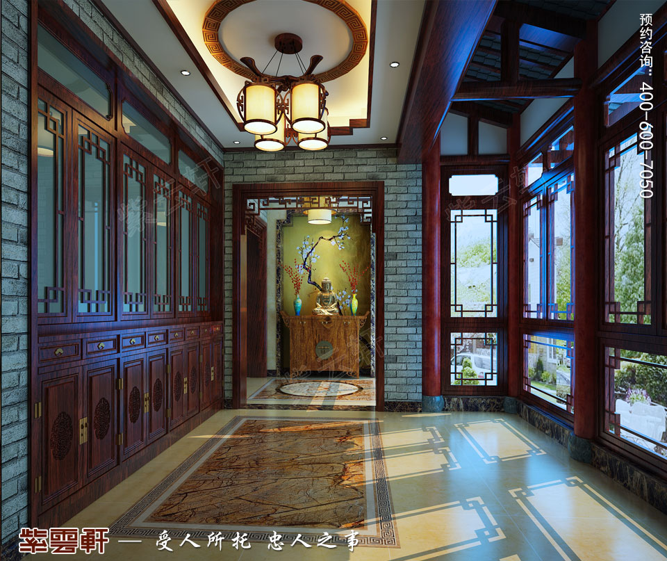 復(fù)式樓簡(jiǎn)約古典中式<a href=http://disposabletattoopen.com/xuanguanzhs/ target=_blank class=infotextkey>玄關(guān)裝修效果圖</a>
