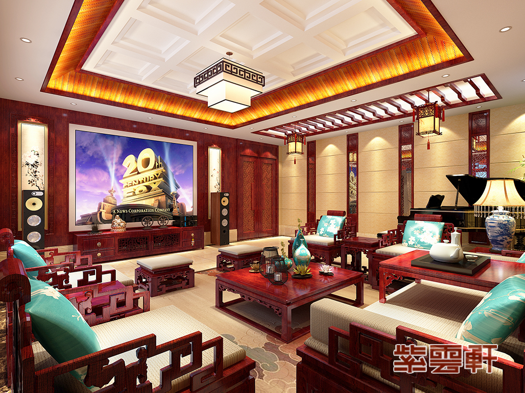 客廳<a href=http://disposabletattoopen.com/ target=_blank class=infotextkey>中式風(fēng)格</a>裝修圖