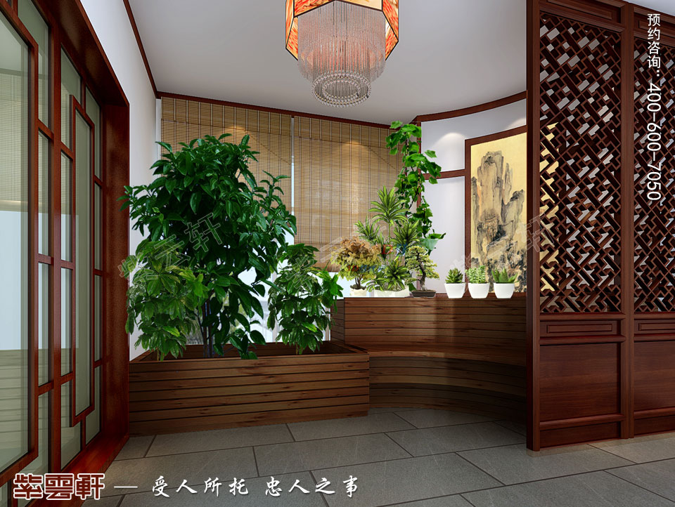 簡(jiǎn)約中式裝修入戶(hù)花園設(shè)計(jì)效果圖